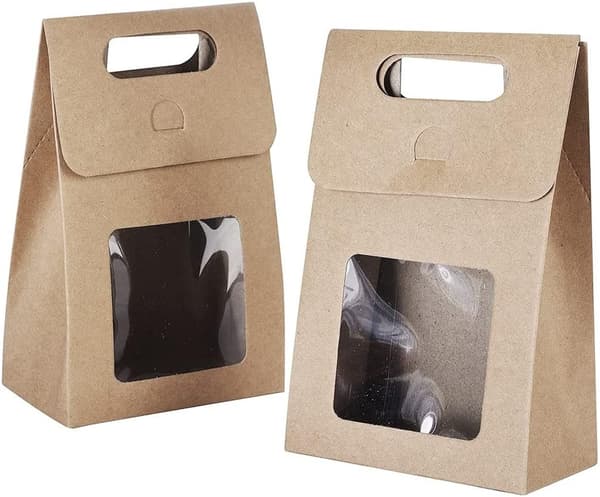 2 Stycken Presentpåse, Presentpapperspåse, Presentpåse med Fönster, Present