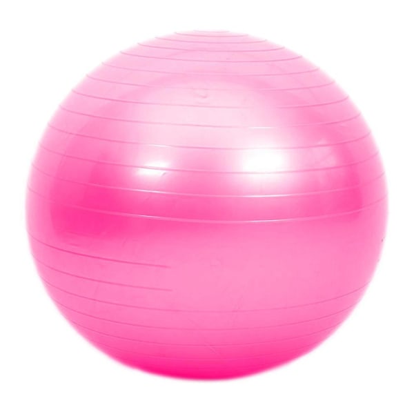 Balansboll med fotpump, yogaboll, tjock explosionssäker Pink 55Cm