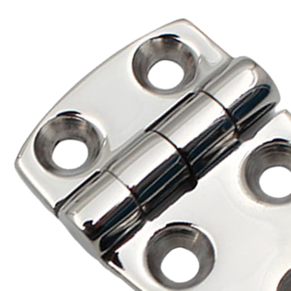Båthengsle 5 Hull Støpt Solid Kraftig Speilpolert for Lukedør Dekk 3,8cmx5,7cm Sølv