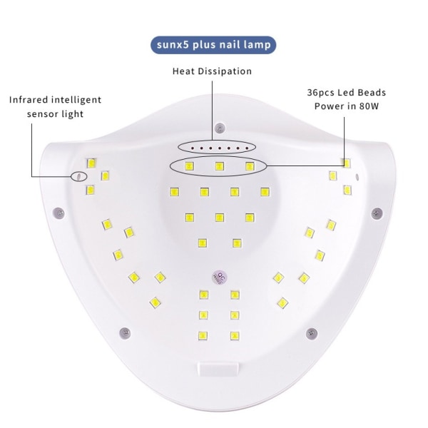 Kynsien UV-kuivaaja White nail lamp