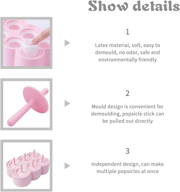 1 stk. (Pink) Silikone Isform, Ispindeforme DIY Genanvendelig