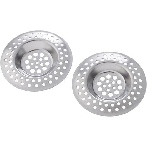 2 x filtre - Sil i rustfritt stål for vask, servant, badekar