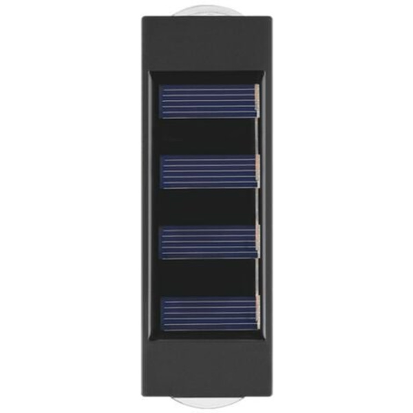 Utendørs solcellelykter, 2 LED-striper vegglamper