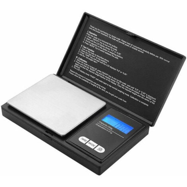 Precisionsvåg, 500g/0.01g, Köksvåg, Precisionsvåg 0.01g, Fickvåg med LCD-display, Liten smyckesvåg, w
