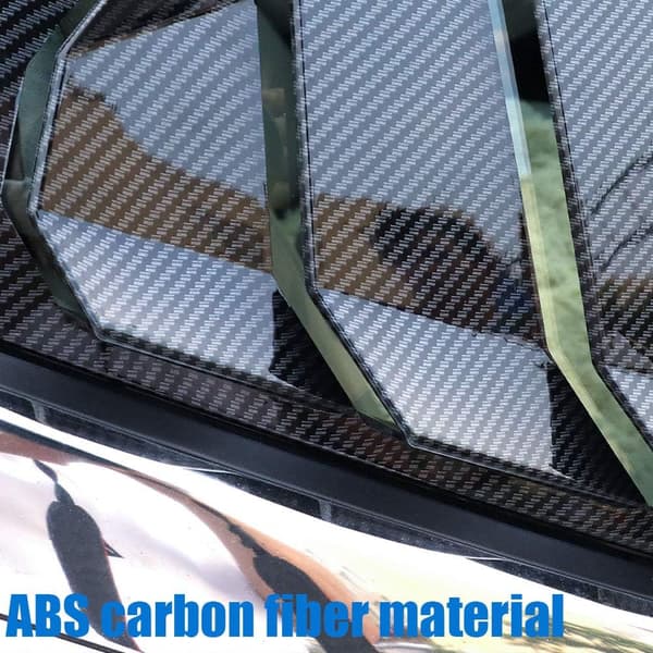 2-pack Racing Style ABS Kolfiber Bakre Sidofönster Louvers