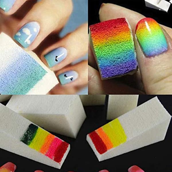 Paio Gradient Nails Bløde Svampe Til Farveovergang Manicure Neglekunst Værktøjer Tilbehør