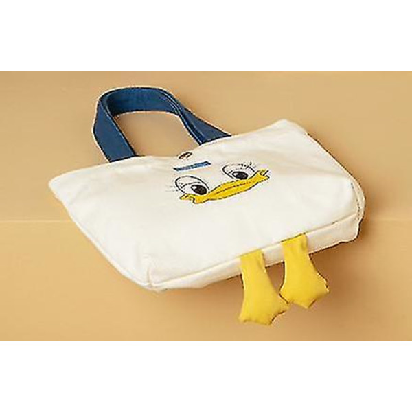 Canvas Lunch Picknick Tote Väska Tyg Box Handväska Påse Middag Mat Förvaring Student Kontorsdam (beige)