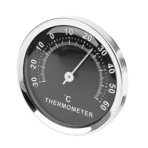Minitermometer mekanisk utan batteri Analog 58 mm biltemperaturmätare med dubbelsidig klistermärke