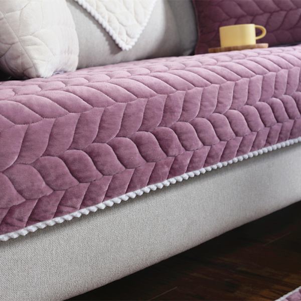 Modern minimalistisk soffa kudde, bekväm plysch soffa kudde överdrag (Lila, 70*90),