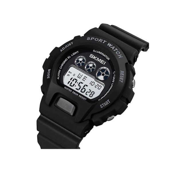 Herrar Multifunktionell LCD-Skärm Cool Sport Klocka 5771bk