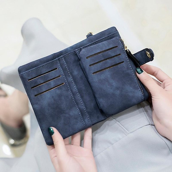 Håndledd myntpung med glidelås for kvinner Clutch Party Aftenveske for telefon, penger og kosmetikk A916-1035 Blue