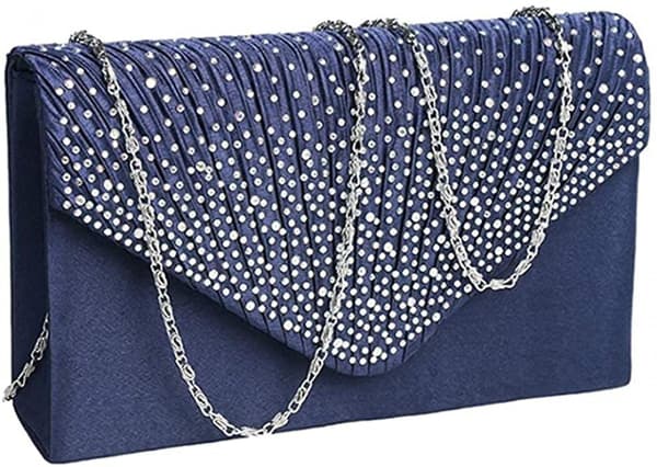 Damer Aften Håndtasker Brude Bryllup Taske Håndtaske A916-147 Dark Blue
