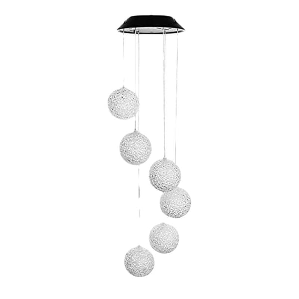 1 stk Risball Fargerik Vindklokkeslys LED Julerflue