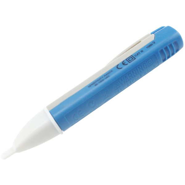 Automatisk sensorljustestpenna Hushållskontaktfri blinkande summertestpenna (blå elektrisk penna (med batteripackad))