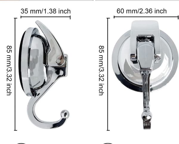 1-pack, kraftfull sugkoppskrok, hängare, handduk