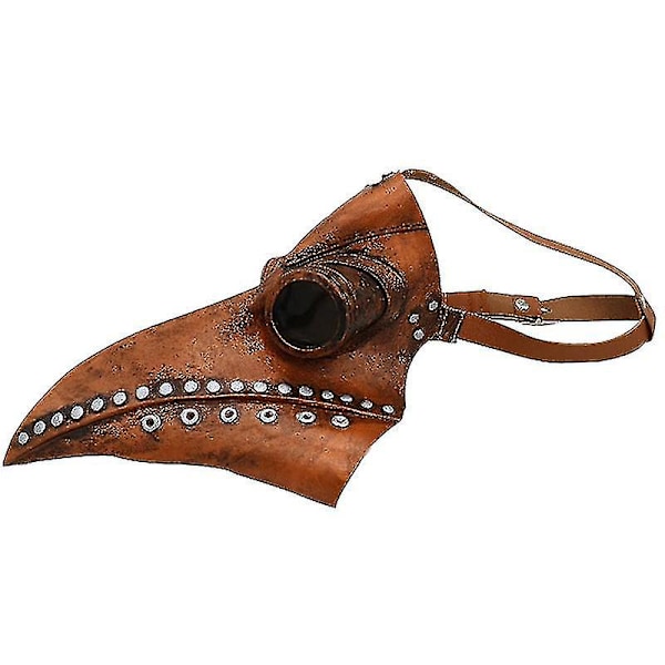 Plague Doctor Gasmaske i Latex - Steampunk Halloween Kostumetilbehør