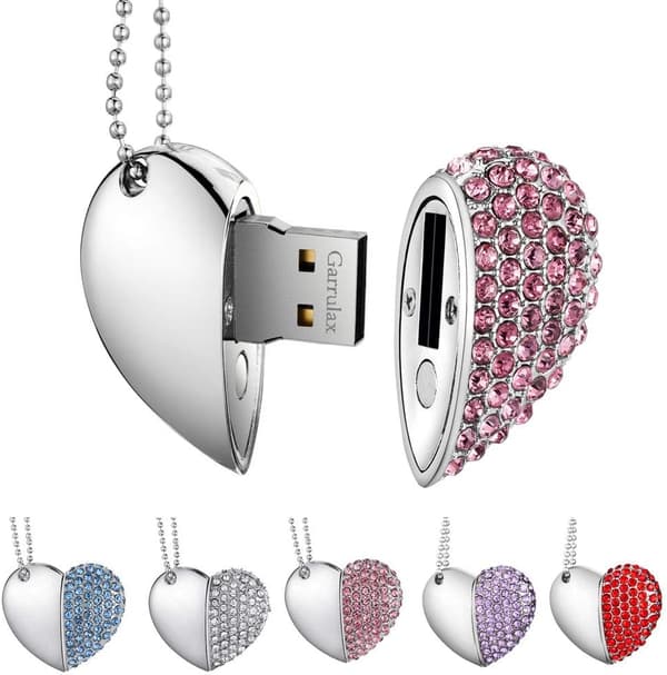 Hjerteformet U-disk (8GB pink diamant hjerte)