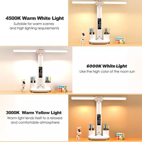 1 stk. Skrivebordslampe LED Trådløs lading USB Berøringskontroll Bord