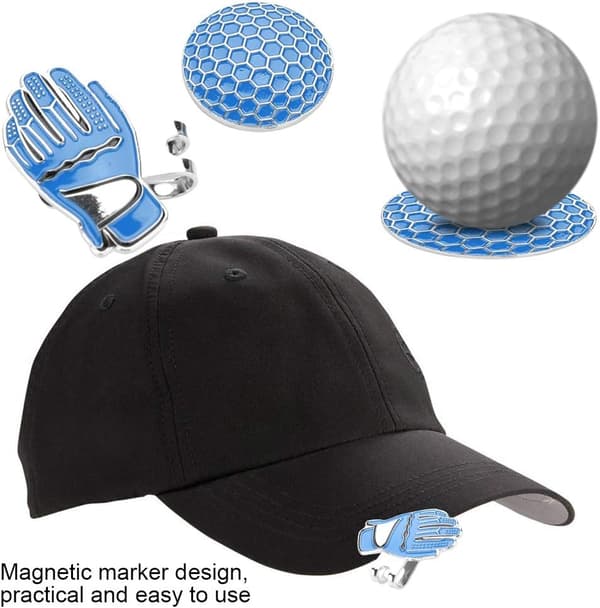 Golf Hat Clip, Handske Mønster Rustfrit Stål Golf Clip Golf Hat