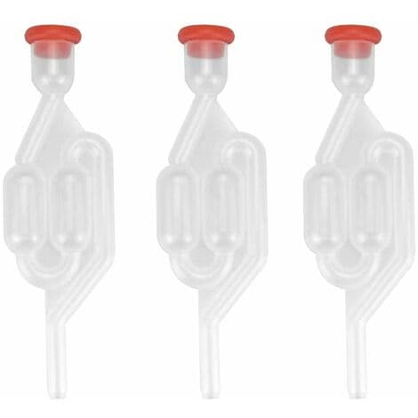Jäsningslock med Stopp, Jäsningsrör, Plastbubblare, Jäsningsavluftningsventil, SAS-luftlås, Bubblare, Transparent