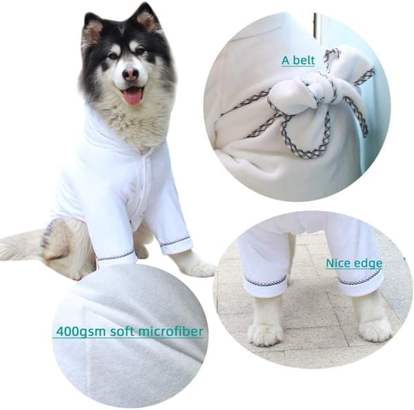 Hundebadekåbe, Hvalpe Badekåbe Hurtigtørrende Mikrofiber Hund