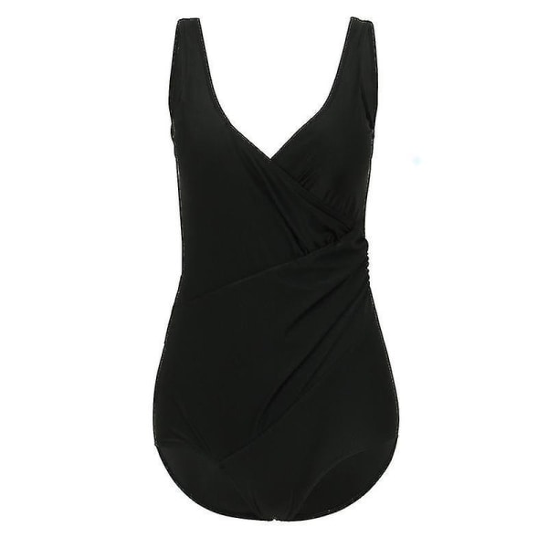 Kvinnors Vadderad Wrap Baddräkt Monokini En Delig Baddräkt Badkläder Black XL