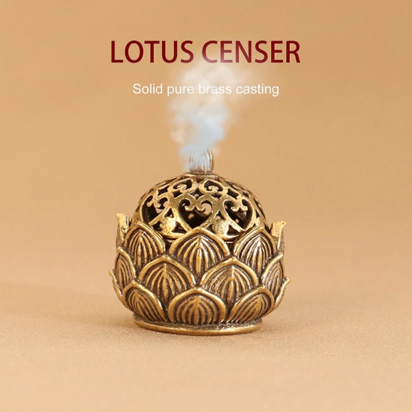 3 X Dekorativ rökelsebrännare Hantverk Koppar Lotus Art Bit Rökelsehållare Heminredning