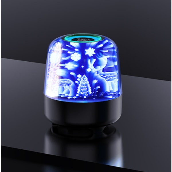 LED färgglada atmosfär ljus högtalare, kreativ stjärnhimmel karta bluetooth högtalare (den svarta),