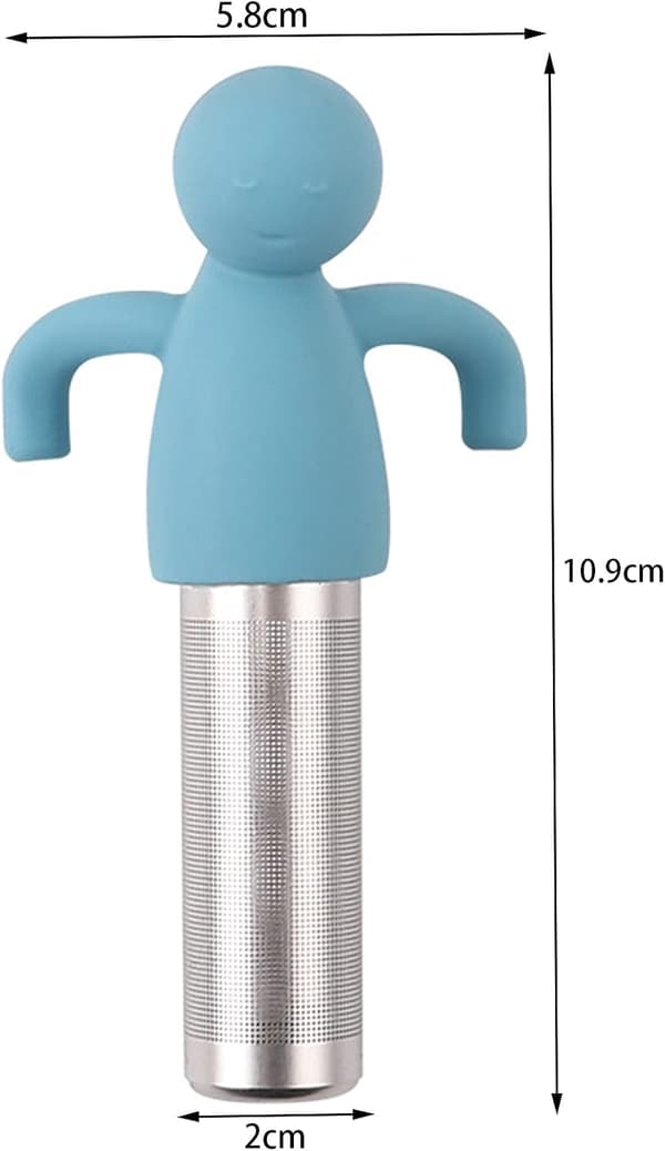 2 stk. Rustfrit Stål Silikon Te-Infuser, Hængende Te