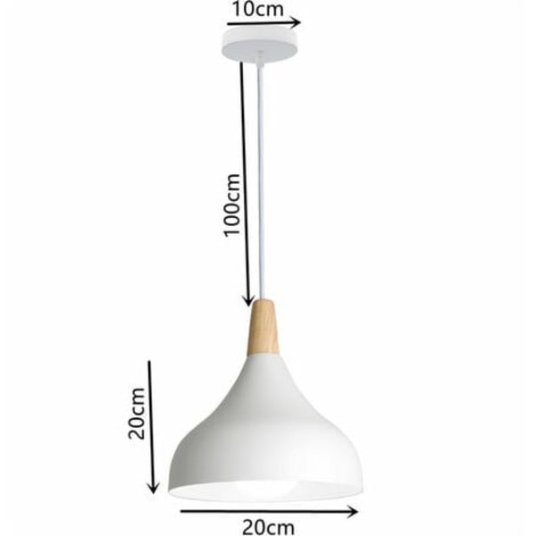 kpl Yksinkertainen luova riippuvalaisin E27 sisävalaistus Makuuhuone Olohuone Kattokruunu-riippuvalaisin (valkoinen) - Valkoinen