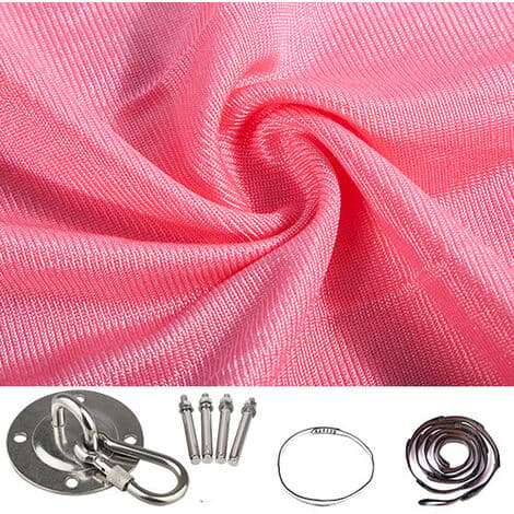 Børne Hængekøje Gynge, Indendørs Elastisk Hængekøje 280*150cm pink