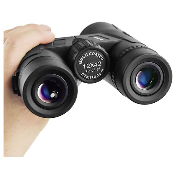 Kraftfulla kikare för vuxna, 12 x 42HD professionella, vattentäta, anti-dimma, kraftfulla och transparenta för fågelskådning, jakt