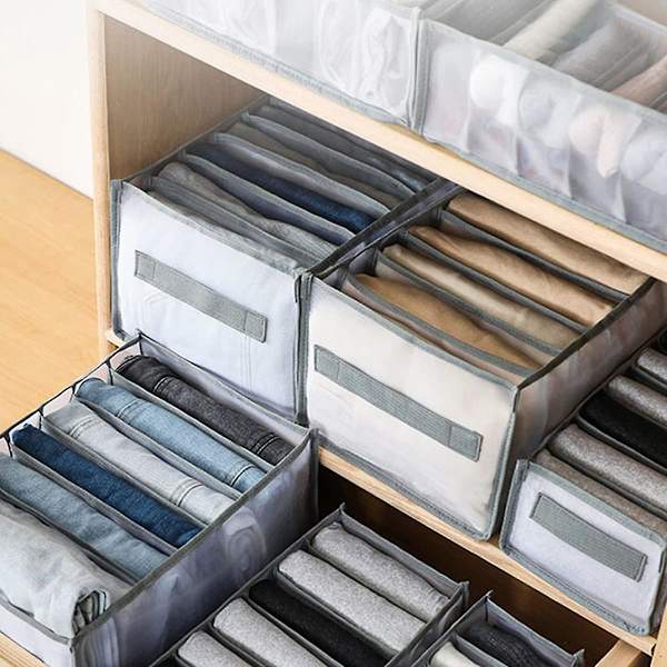 Skuffer Organiser til Tøj Garderobe Tøj Organiser til Skuffer Tøj Opbevaringskasser style4