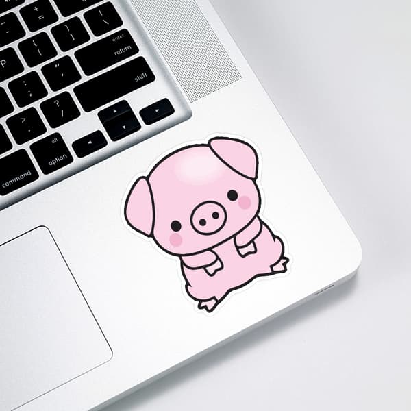 Søde Gris Stickers 50 Stk Seje Æstetiske Stickers til Vand