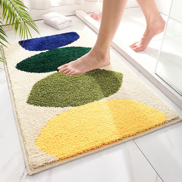 Sklisikker baderomsmatte Tykk dørmatte Husholdning Toalettgulvmatte Absorberende 45*65cm, A,