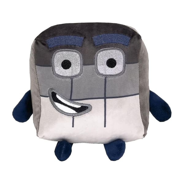 Plush Leksaker med Block, Nummer 1-10, Anime-Nummer-Plush Leksaker Gray