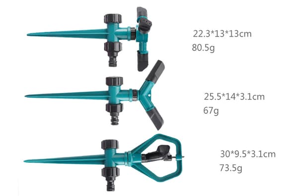 Automatisk roterende sprinkler, halvcirkulær rammesprinkler