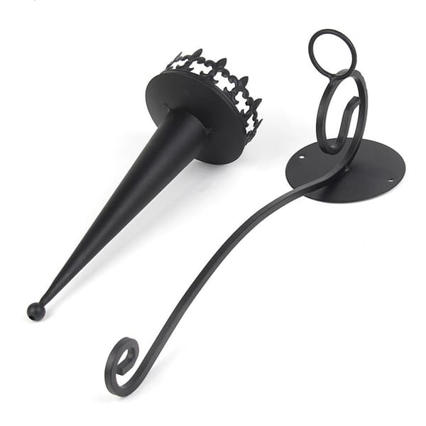 2 svarta väggmonterade sconces, väggmonterad sconcehållare,