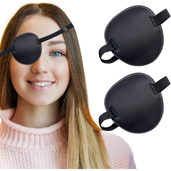 2 kpl silmäkupit, säädettävät silmäkupit, lääketieteelliset silmäkupit, amblyopia laiskat silmäkupit vasen tai oikea silmä, musta