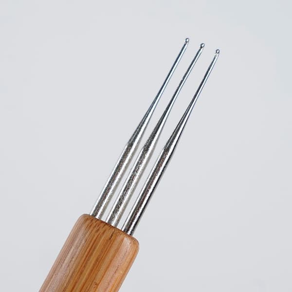 3 stk./sæt D hæklenål, hæklenålsværktøj, hæklenål 0,5 mm (1 krog, 2