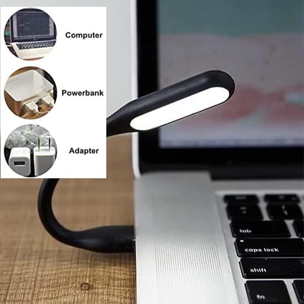 Fleksibel USB LED-lampe, 12 stk. mini fleksibel USB LED, læselampe til bærbar computer