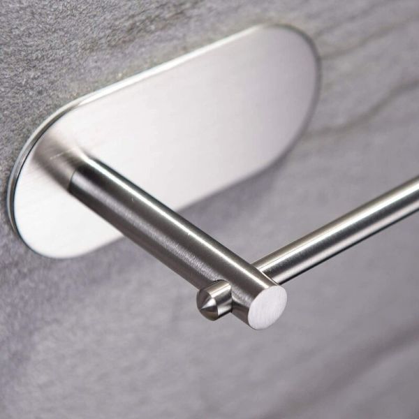 Toiletpapirholder uden boring Selvklæbende Papirholder Rustfrit Stål Toiletpapirholder