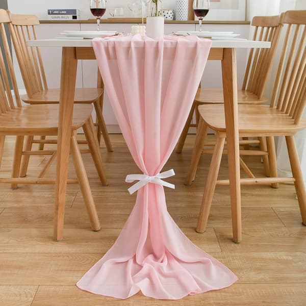 Borddekorasjon til bryllup og bursdag - 300 x 70 cm - Rosa