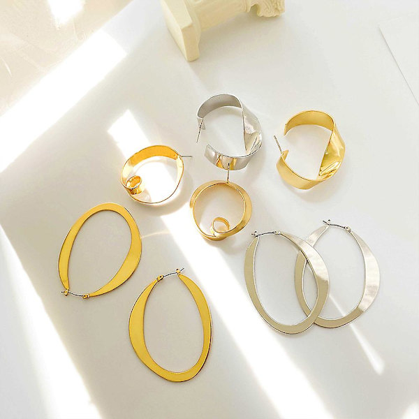 Ørestik Geometri Vintage Guld Farve Mode Smykker Ac7056 C058