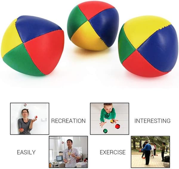 3-pack Jongleringsbollar, Fylld Jongleringsboll, Vattentät, Robust