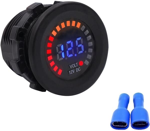 DC 12V Vandtæt LED Digitalt Display Voltmeter til Bil Motorcykel Lastbil Båd Marine