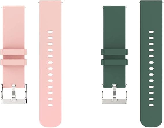 2 stk. (Pink+Blå) 20 mm udskiftningsrem til Smart Watch