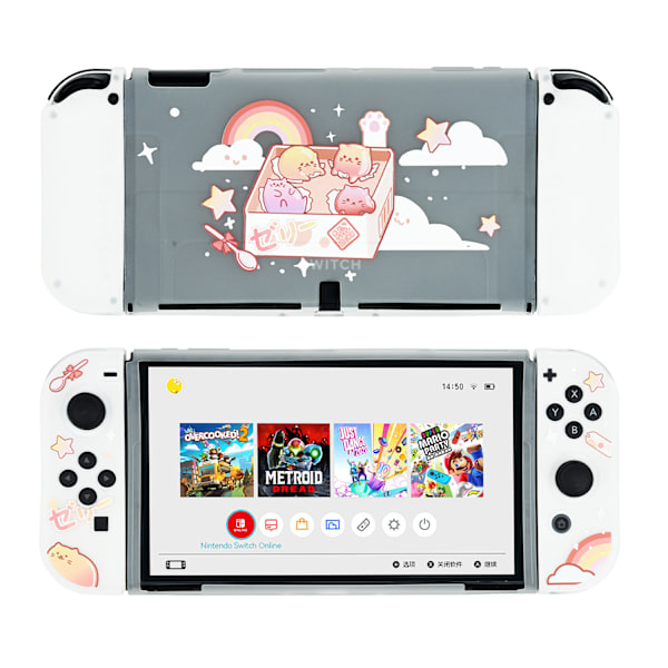 Skyddsfodral för Nintendo Switch OLED, Slim Hard Shell Soft