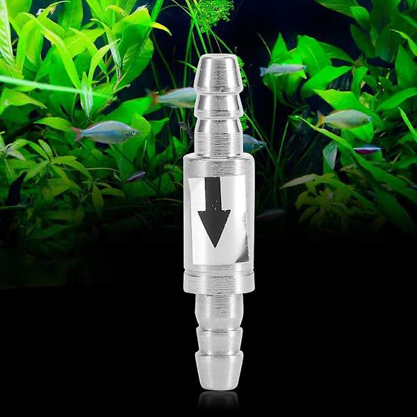 Envejs CO2 Checkventil, Metal Checkventil Tilbehør Til Akvarium Luftpumpe Luftledning Slange Rørtilbehør