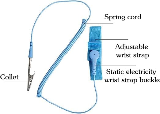 4 stk blå antistatiske armbånd, antistatiske armbånd